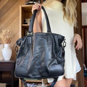 SOLD❌ Black leather Tumi bag